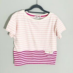 Vineyard Vines striped short sleeve waist length‎ lightweight sweater top - XS